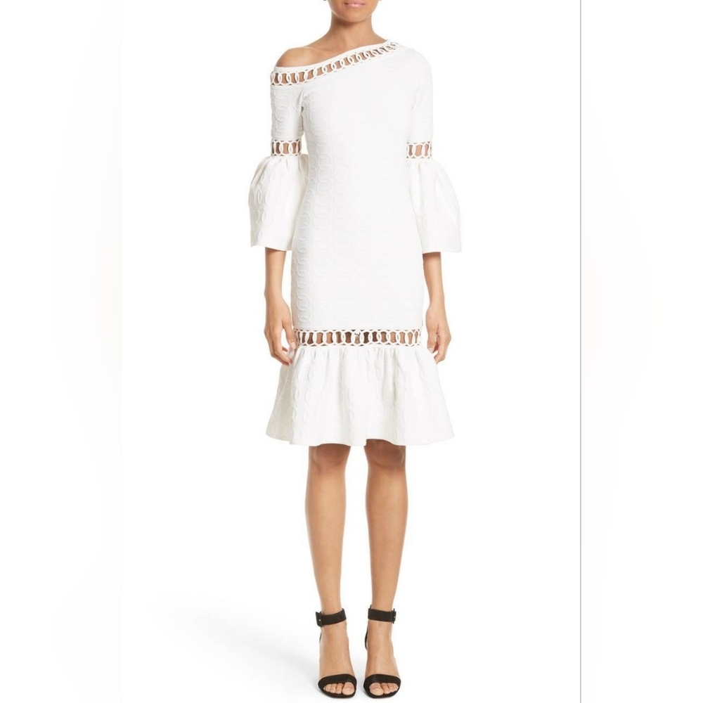 Jonathan Simkhai Chain Link Fit And Flare Knit Dress Size M